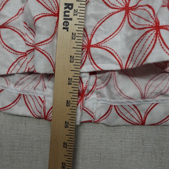 JM Collection Jacket Womens 12 Linen Button Up Geometric Lightweight Spring Blaz - Picture 7 of 13